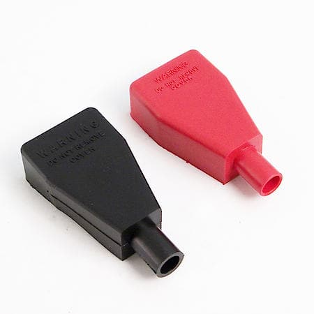 Postive and Negative Rubber Terminal Covers, Red & Black Cover