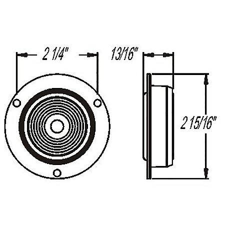 2" RED RECESS FLANGE MOUNT MARKER/CLEARANCE LIGHT