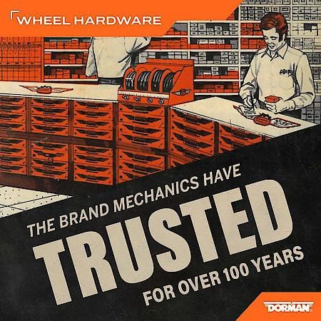 Wheel Stud: Wedge Head, 3/4-16 Thread Size, Left Hand Thread, 5 Pack