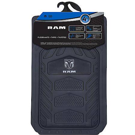Dodge RAM WeatherPro Floor Mats: Non-Slip Grip, Universal 4-Piece Front & Rear Set