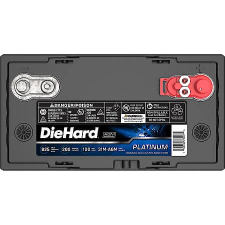 Battery : 31M Group Size, 825 CCA, 1000 CA, 200 Minute Reserve Capacity