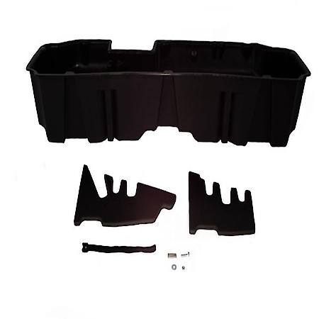 Under Rear Seat, 2 Compartments, Black, Heavy Duty Polyethylene