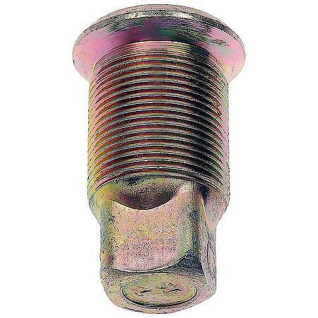 Wheel Lug Nut: 3/4-16 External Thread, Flanged, Thread, 2.23" Length, Yellow Zinc, 100 Pack