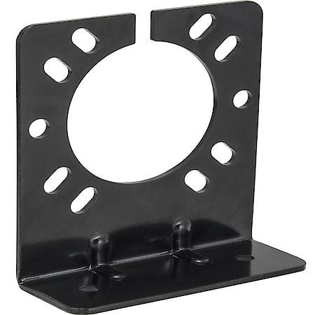 For Use With 7 Rav Blade & 6Pole Round Vehicle End Socket, Bolt-On, Black, Single