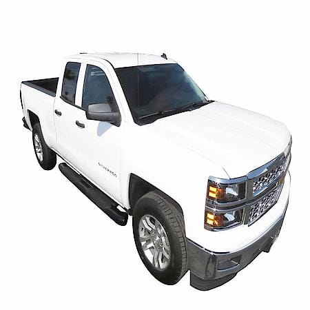 With Step Pads, 6" Oval Bent Side Bars, Polished, Ss, With Welded End Caps