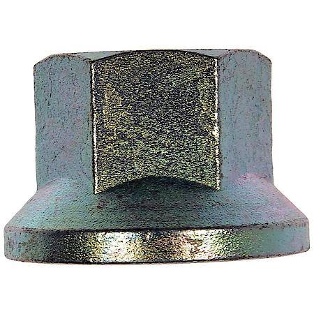 Wheel Lug Nut: 3/4-16 Thread, Flanged, 1" Length, Zinc Clear Chromate, 10 Pack