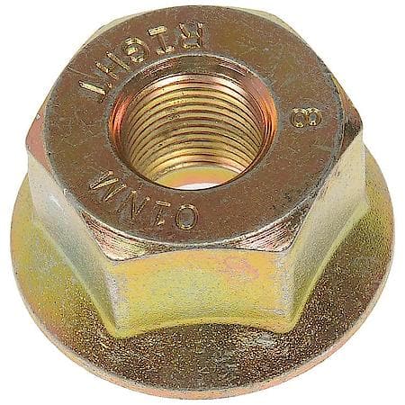 Wheel Lug Nut: 3/4-16 Thread, Ball, 1.13" Length, Zinc Yellow Chromate, 10 Pack