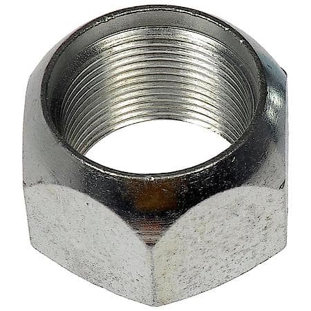 Wheel Lug Nut: 1 1/8-16 Thread, Conical, Hex, 1" Length, Zinc Clear Chromate, 10 Pack
