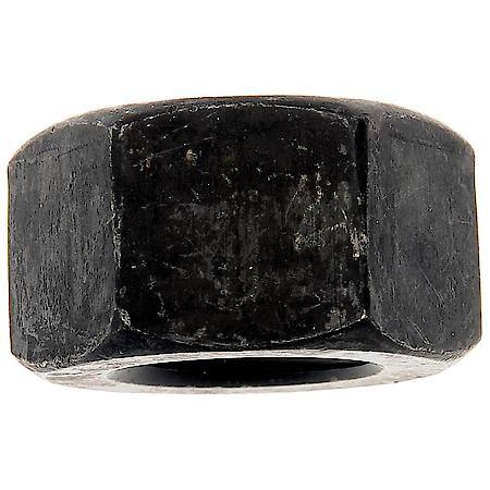 Wheel Lug Nut: 3/4-10 Thread, Flat, Hex, 0.75 in Length, Black Phosphate, 25 Pack
