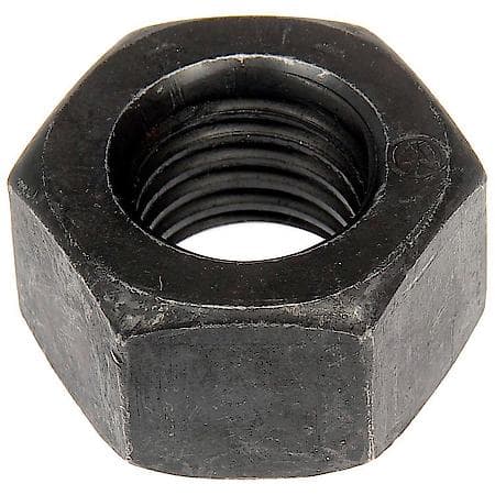 Wheel Lug Nut: 3/4-10 Thread, Flat, Hex, 0.75 in Length, Black Phosphate, 25 Pack
