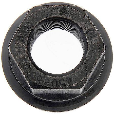 Wheel Lug Nut: M22-1.50 Thread, Flanged, 26 mm Length, Black Phosphate, 10 Pack