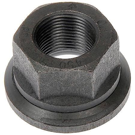 Wheel Lug Nut: M22-1.50 Thread, Flanged, 26 mm Length, Black Phosphate, 10 Pack