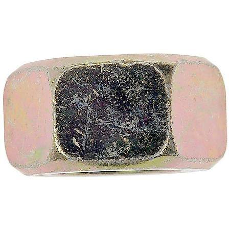 Wheel Lug Nut: 5/8-11 Thread, Flat, Hex, 0.59 in Length, Zinc Yellow Chromate, 25 Pack