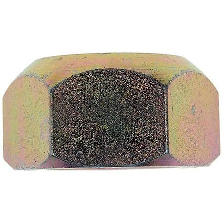 Wheel Lug Nut: 1 1/8-16 Thread, Conical, Hex, 1" Length, Zinc Yellow Chromate, 10 Pack