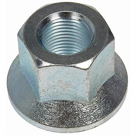 Wheel Lug Nut: 11/16-16 Thread, Flanged, 1" Length, Zinc Clear Chrome, 10 Pack