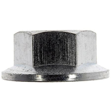 Wheel Lug Nut: 9/16-18 Thread, Flanged, 0.56" Length, Zinc Clear Chrome, 10 Pack