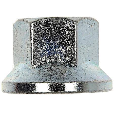Wheel Lug Nut: 5/8-18 Thread, Flanged, 1" Length, Zinc Clear Chromate, 10 Pack