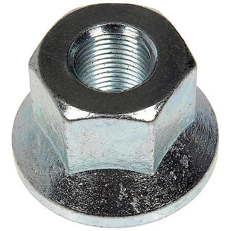 Wheel Lug Nut: 5/8-18 Thread, Flanged, 1" Length, Zinc Clear Chromate, 10 Pack