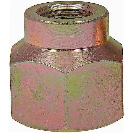 Wheel Lug Nut: 3/4-16 Thread, Shank, Hex, 1.44" Length, Clear Chrome/Zinc-Plated, 10 Pack