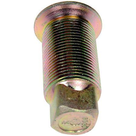 Wheel Lug Nut: 1 5/16-12; 5/16-12 Thread, Flanged, 2.25" Length, Zinc Yellow Chrome, 10 Pack