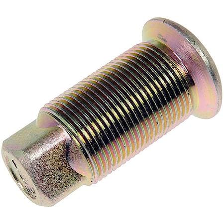 Wheel Lug Nut: 1 5/16-12; 5/16-12 Thread, Flanged, 2.25" Length, Zinc Yellow Chrome, 10 Pack