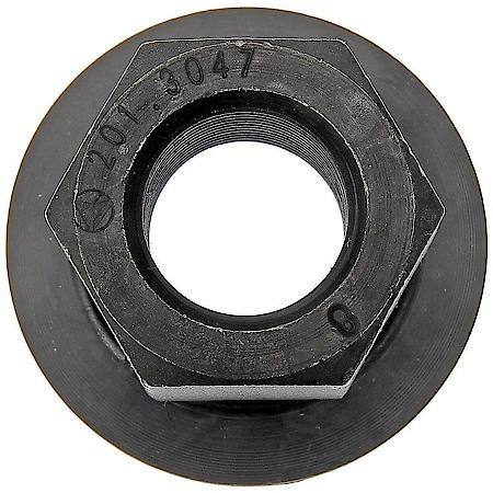 Wheel Lug Nut: 3/4-16 Thread, Flanged, 1.13" Length, Black Phosphate, 10 Pack