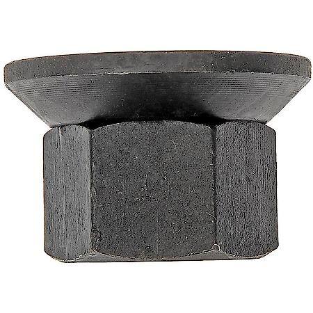 Wheel Lug Nut: 3/4-16 Thread, Flanged, 1.13" Length, Black Phosphate, 10 Pack
