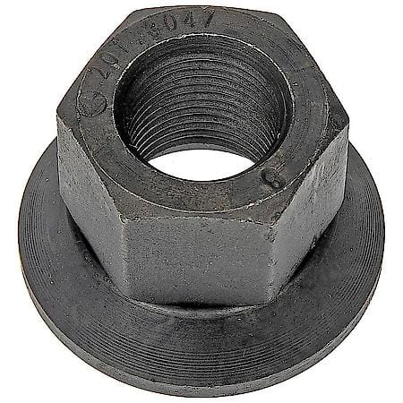 Wheel Lug Nut: 3/4-16 Thread, Flanged, 1.13" Length, Black Phosphate, 10 Pack