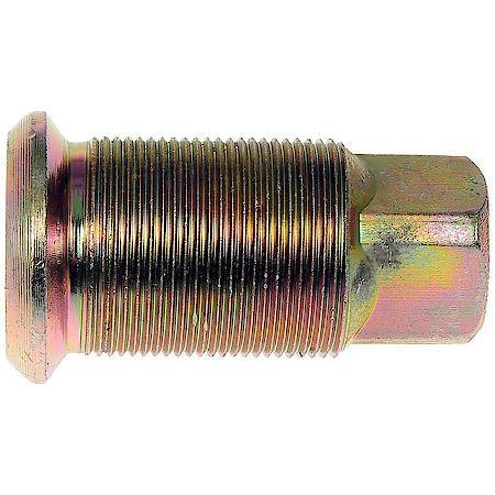 Wheel Lug Nut: M30-1.50; M20-1.50 Thread, Flanged, Square, 63.5 mm L, Zinc Yellow Chrome, 10 Pack