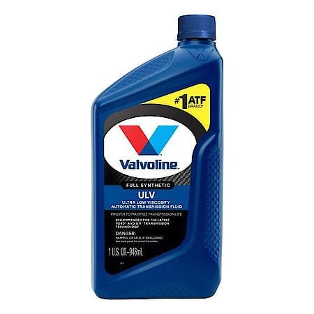 Valvoline ULV ATF Full Synthetic Ultra Low Viscosity Automatic Transmission Fluid, 1 Quart