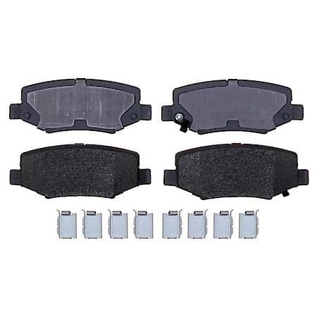 Semi-Metallic Disc Brake Pad Set with Hardwar - Rear