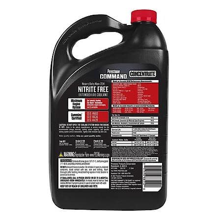 Command Antifreeze and Coolant: Concentrate, Cor-Guard Nitrite-Free ELC Red NF-OAT, 1 Gallon