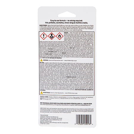 Glazing & Spot Putty for Minor Bodywork Repairs, 4.5 oz.