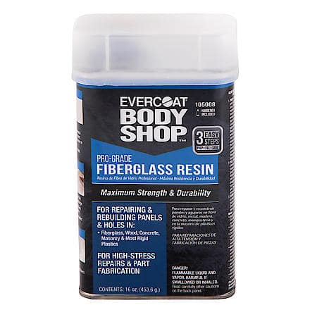 High-Strength Fiberglass Resin for Durable Repairs & Fabrication, 16 oz.