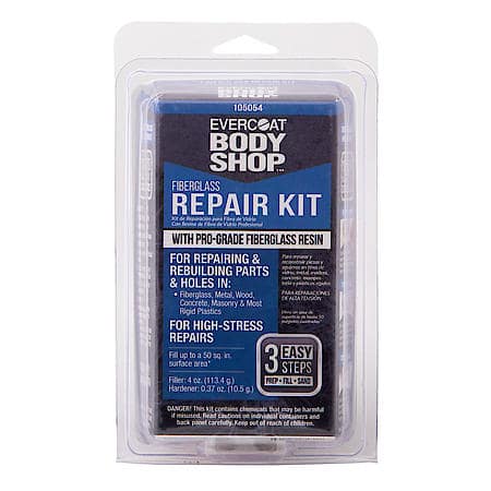Fiberglass Resin Repair Kit with Pro-Grade Fiberglass Resin, 4 oz.