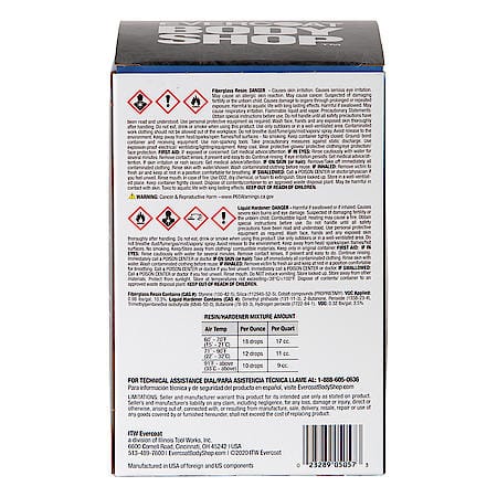 Fiberglass Resin Repair Kit with Pro-Grade Fiberglass Resin, 32 oz.