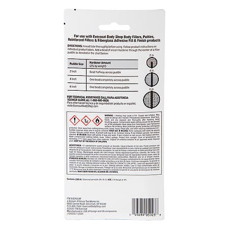 Blue Cream Hardener for Repair, Easy Mixing, Fast Curing, 2.75 oz. Tube