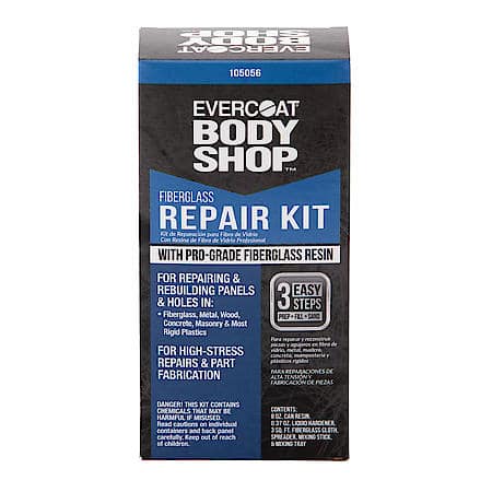 Fiberglass Resin Repair Kit with Pro-Grade Fiberglass Resin, 8 oz.