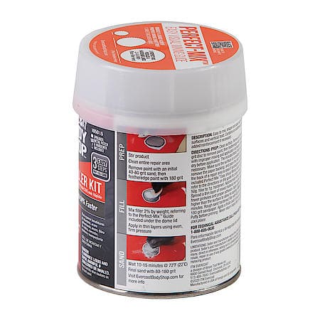 Fast Drying, Pro-Grade Body Filler Kit for Multiple Surfaces, 13 oz.