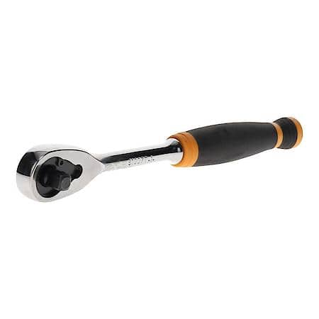 1/4" Drive 90-Tooth Dual Material Teardrop Ratchet 6"
