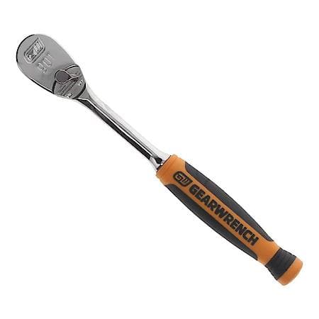 1/4" Drive 90-Tooth Dual Material Teardrop Ratchet 6"