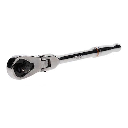 1/4" Drive 90-Tooth Flex Head Teardrop Ratchet 7"