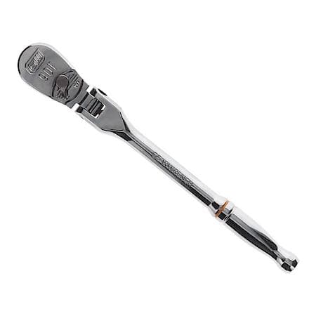 1/4" Drive 90-Tooth Flex Head Teardrop Ratchet 7"