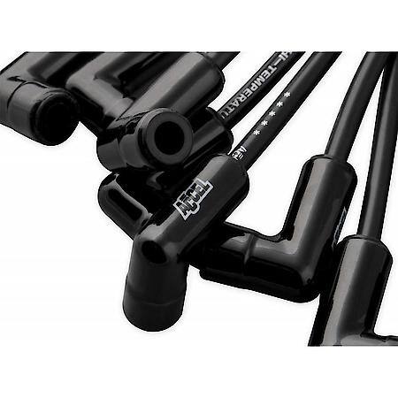 Spark Plug Wire Set - Chevy Small Block- HEI 75-86 Wires Under Valve Cover-Black