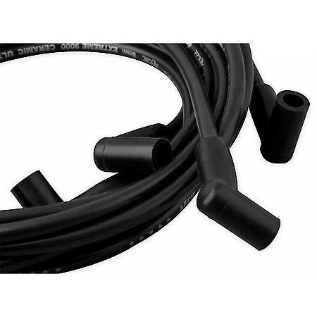 Spark Plug Wire Set - Chevy Small Block- HEI 75-86 Wires Under Valve Cover-Black