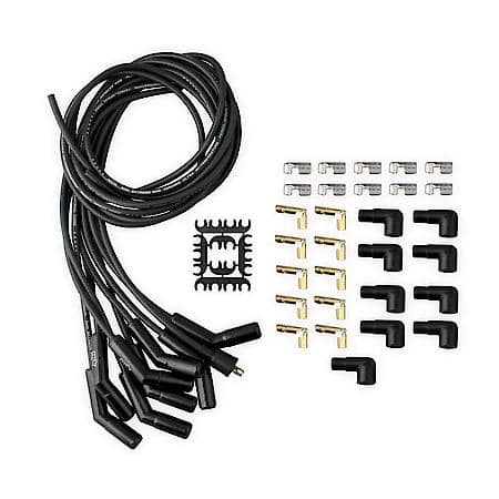 Spark Plug Wire Set - Universal - 135 Deg Black Ceramic Boots
