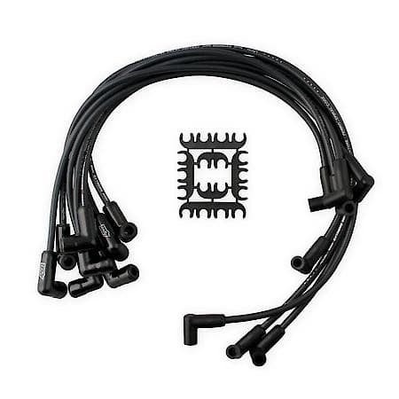 Spark Plug Wire Set - Extreme 9000 Black Ceramic-GM V8 HEI 75-86 Over Valve Cover