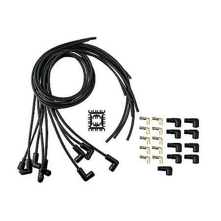 Spark Plug Wire Set - Universal - 90 Deg Black Ceramic Boots