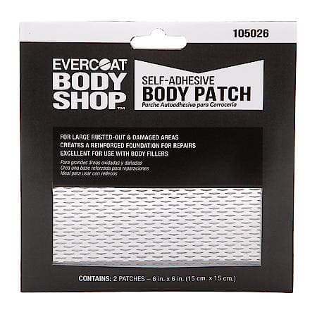 Self-Adhesive Body Patch for Large Rusted & Damaged Areas, 6" x 6", Pack of 2