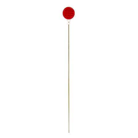 36 IN TWO-SIDED ROUND REFLECTIVE DRIVEWAY MARKER, RED